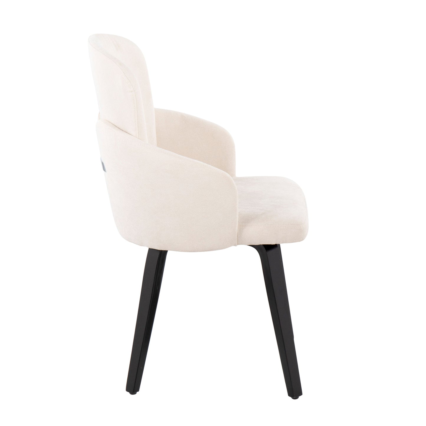 Dahlia - Contemporary Dining Chair (Set of 2) - Black / Cream