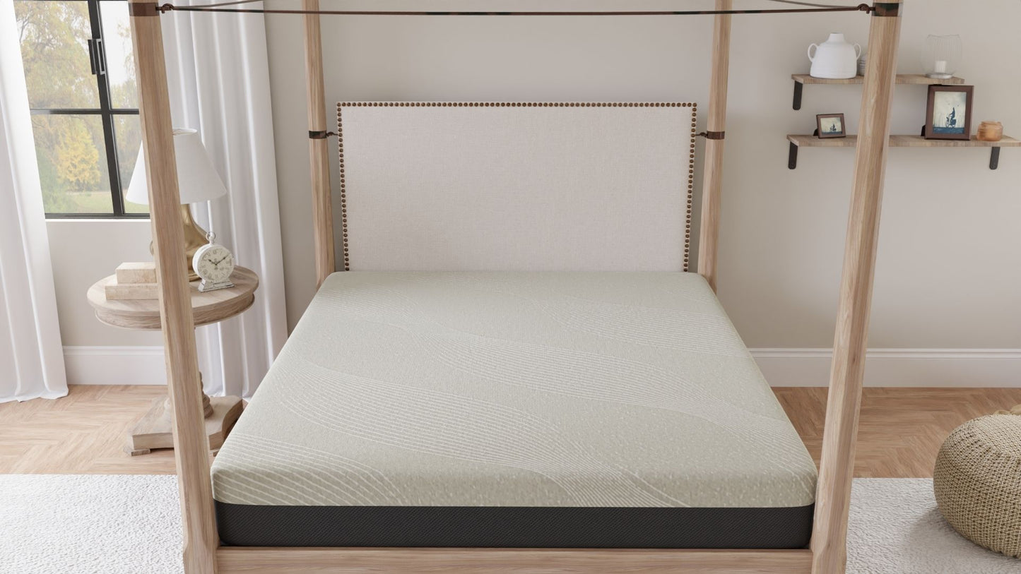 12" Twin Long Comfort Series Soft Gel Memory Foam Tight Top Mattress - Black / Gray