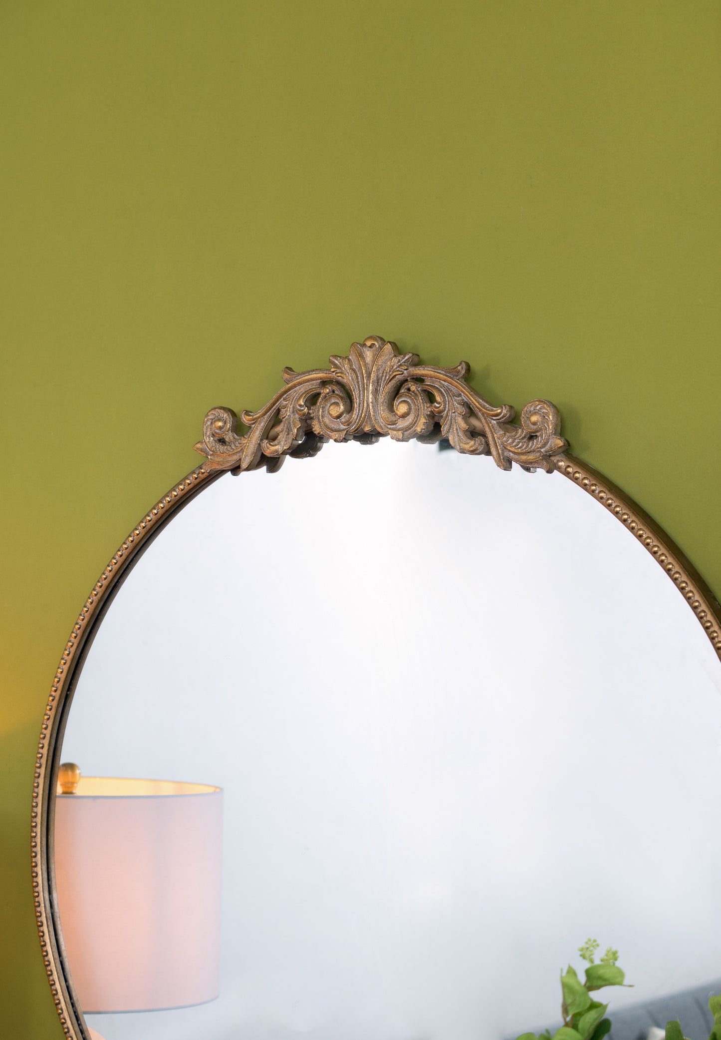 Round Wall Mounted Mirror With Frame For Bathroom Living Room - Gold