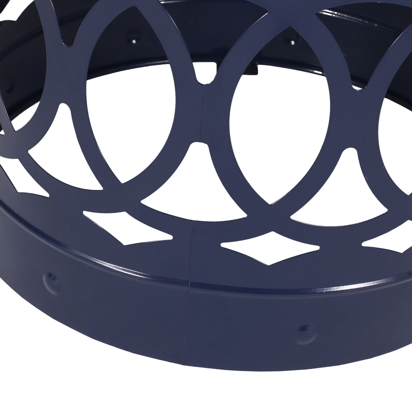 Outdoor, Metal End Table Large - Navy Blue