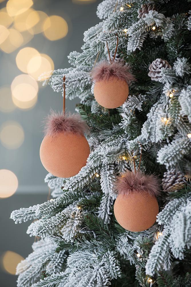 Christmas Ball Ornaments, Glass Decorative Hanging Ball Christmas Tree Ornaments For Holiday Party Decorations (Set of 12) - Brown