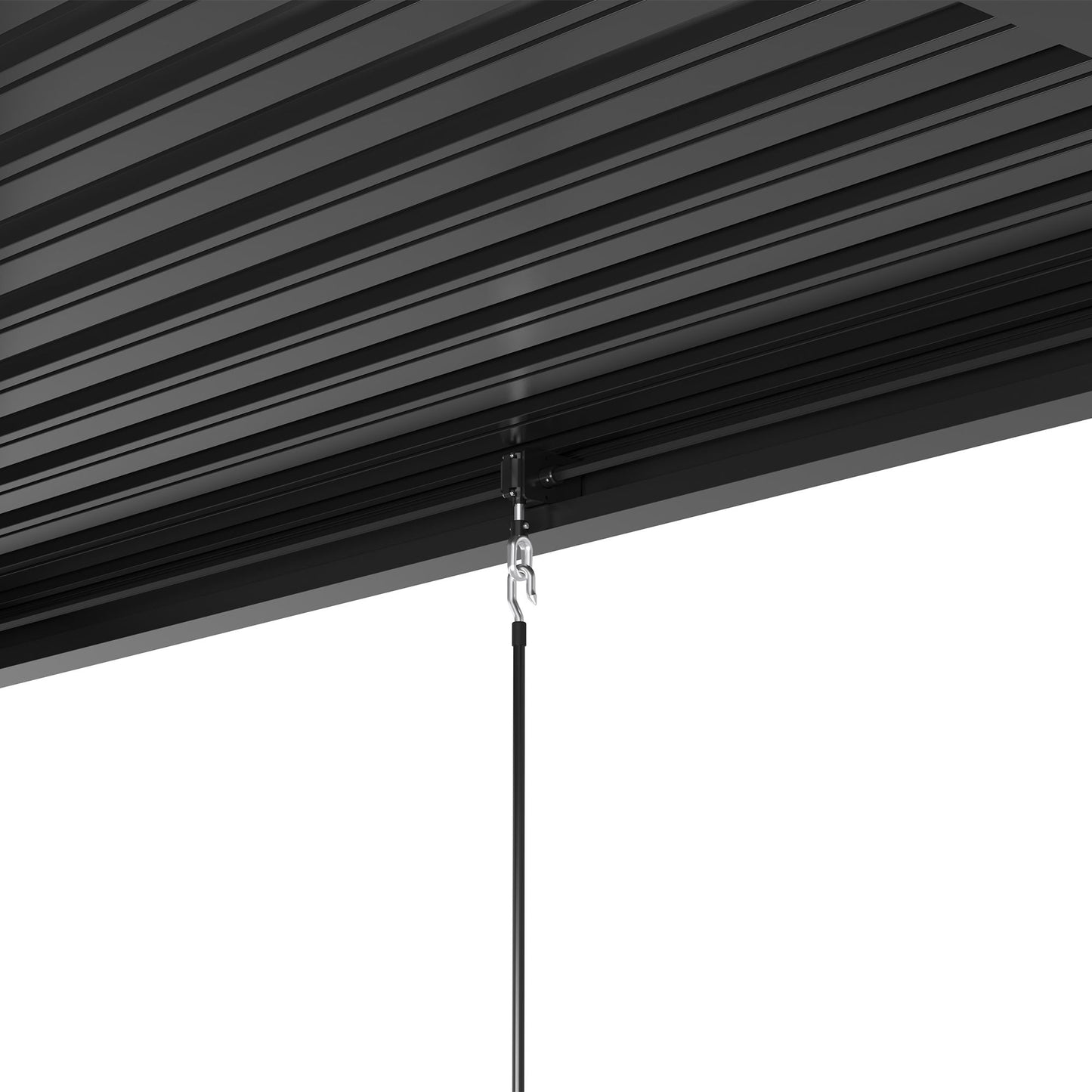 10 x 19 Ft Louver Pergola Frame & Steel Louvers - Black