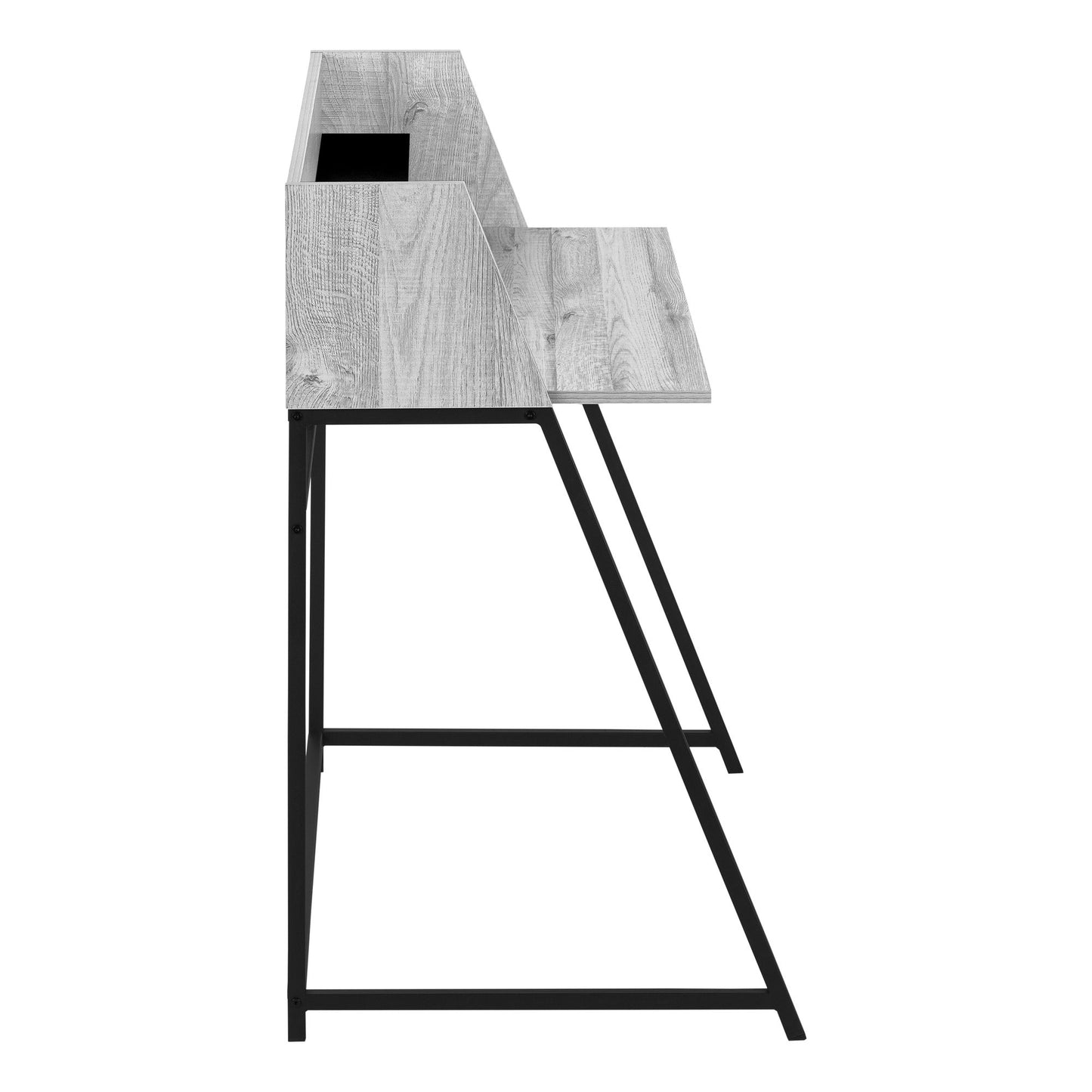 Computer Desk For Home Office, Laptop, Storage Shelves - Gray