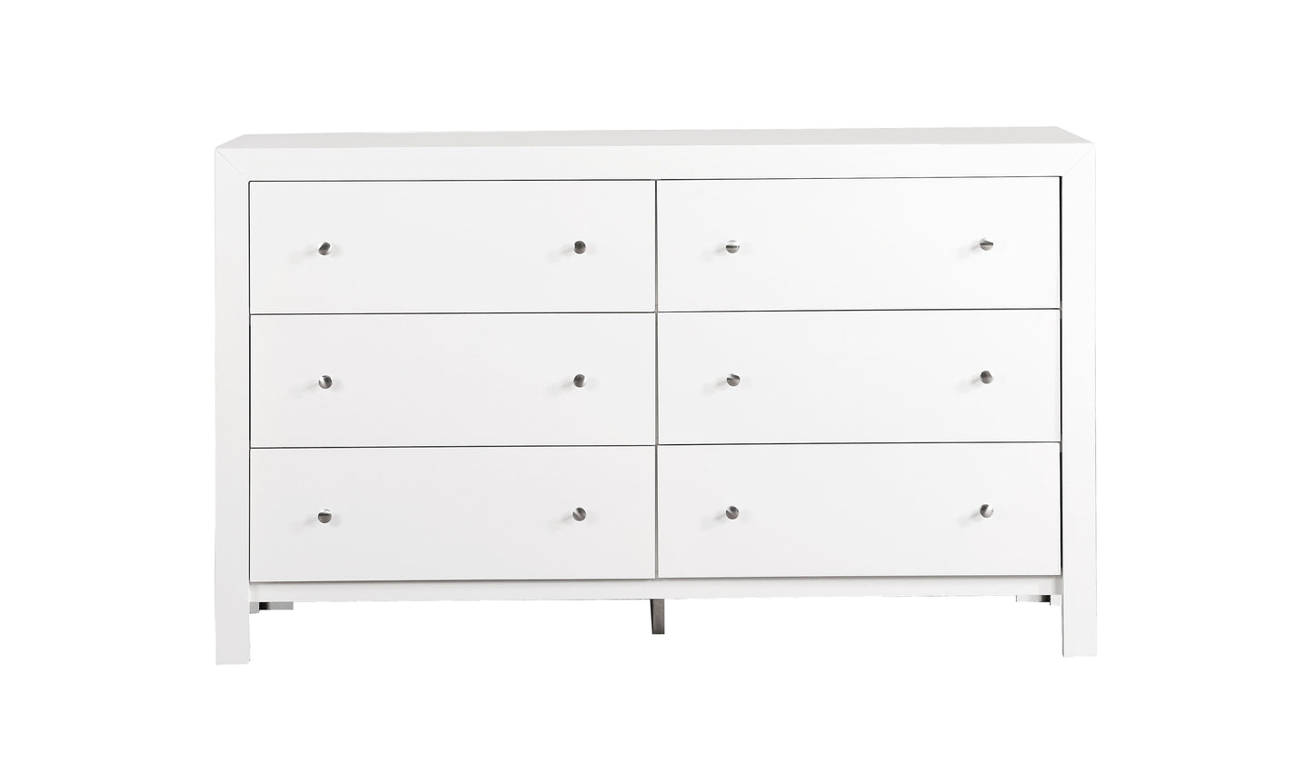 Elegant Transitional Dresser - White