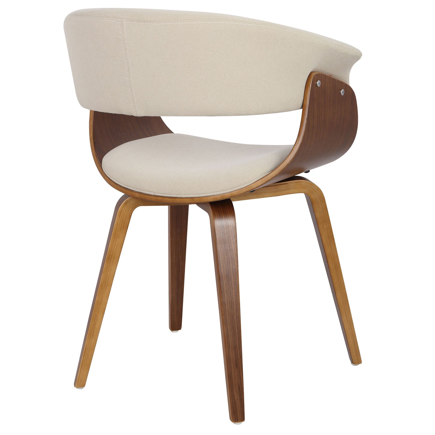 Vintage Mod - Mid-Century Modern Dining / Chair (Set of 2) - Walnut / Cream