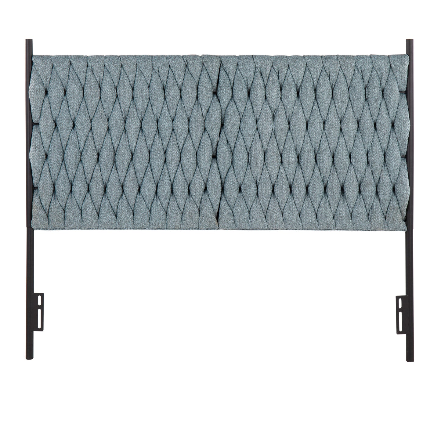 Braided Matisse - Queen Size Headboard - Black / Blue