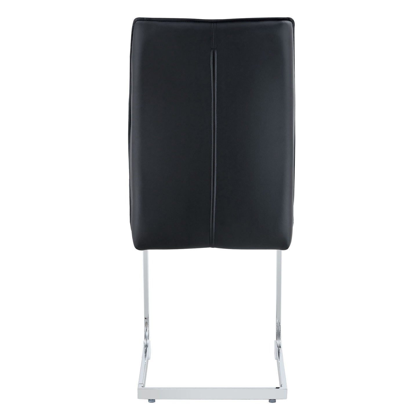 Luxurious And Minimalist Chair Covers, 2 High Elasticity Dining Chairs Metal Arched Legs - Black / Silver
