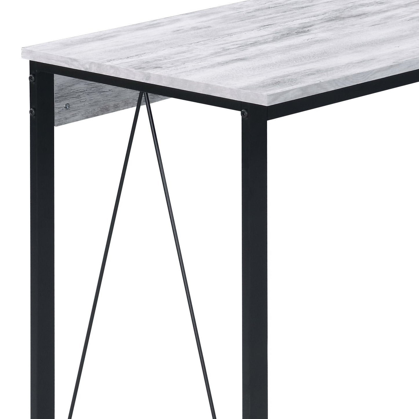 Zaidin - Writing Desk - Antique White / Black