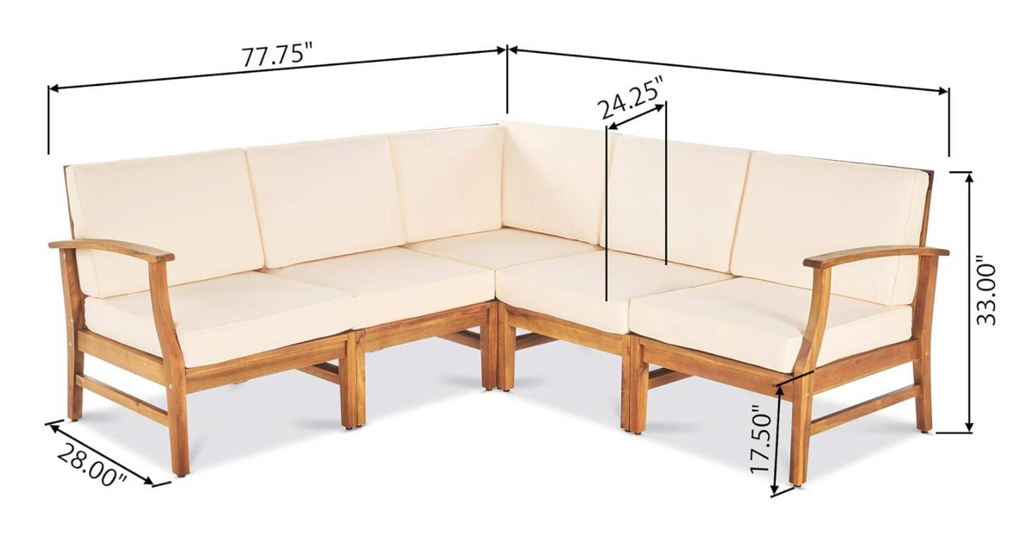 Perla - 6 Pieces Sofa Set - Cream