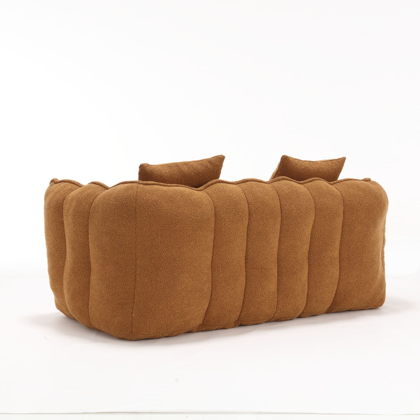 Soft Beanbag Chair With High Resilience Foam Core For Two People - Yellow