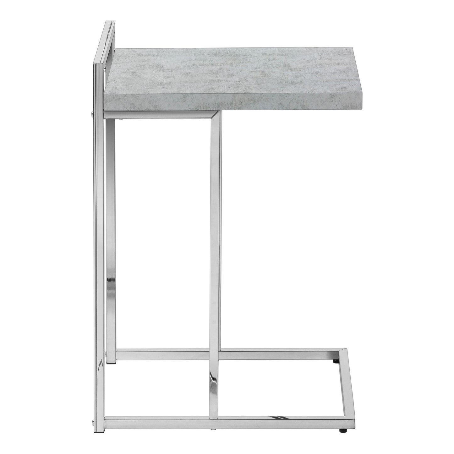 Accent Table, C - Shaped, Modern & Convenient Design - Gray
