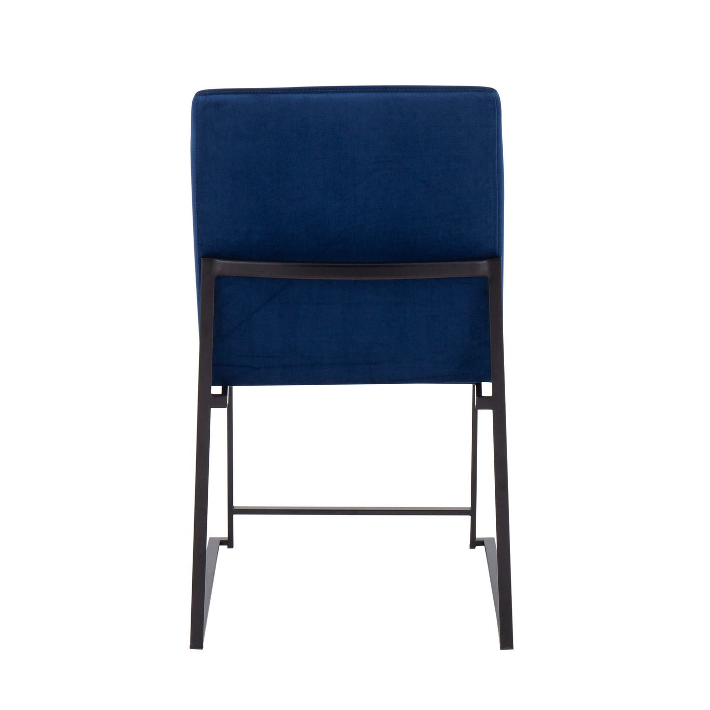 Fuji - Contemporary High Back Dining Chair (Set of 2) - Black / Blue