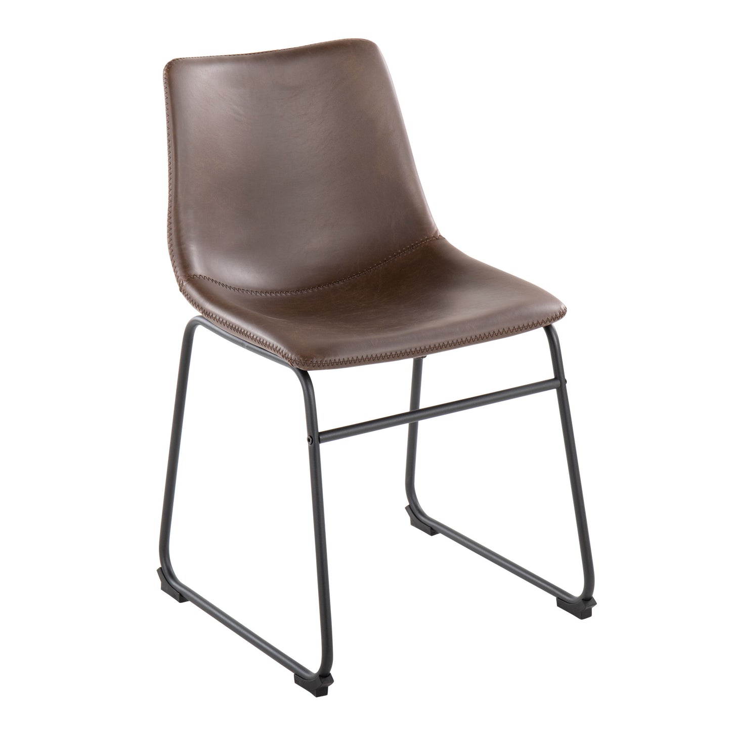 Duke - Industrial Side Chair (Set of 2) - Black / Espresso