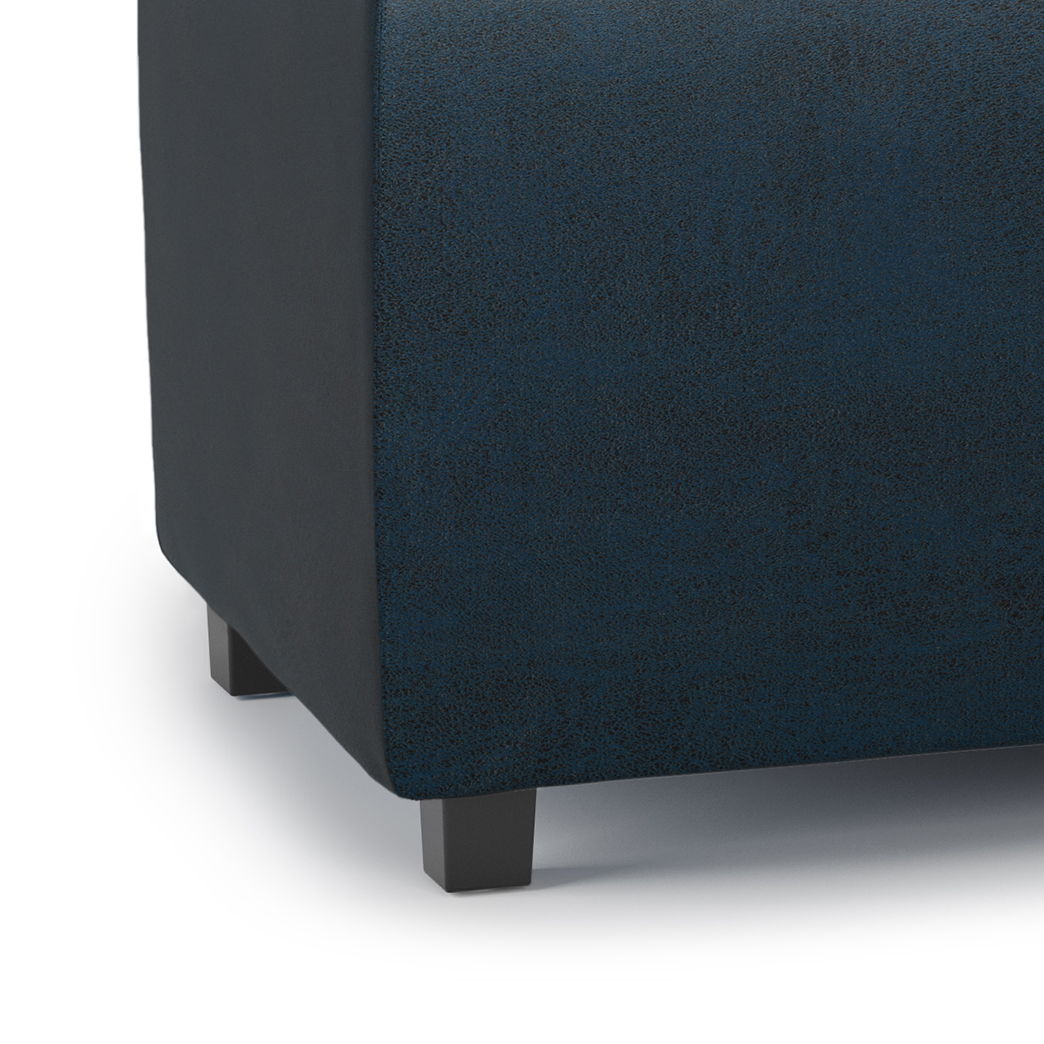 Avalon - Storage Ottoman - Distressed Dark Blue