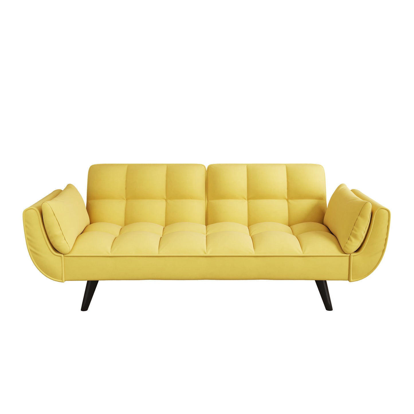 Sofa Soft Two Armrests Throw Pillow Pillow Comfortable Fit Apartment Bedroom Small Space - Yellow