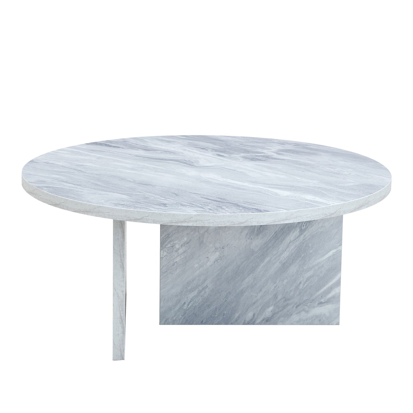 A Multi Style Decor Friendly Round Coffee Table, Featuring Modern Minimalism And Nordic Flair - White