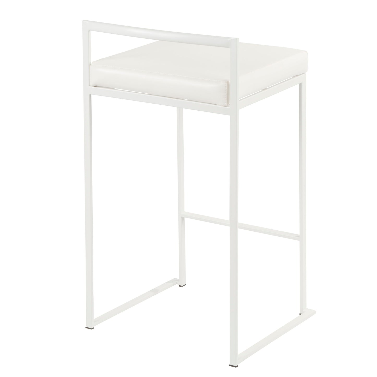 Fuji - Contemporary Stackable Counter Stool (Set of 3) - White