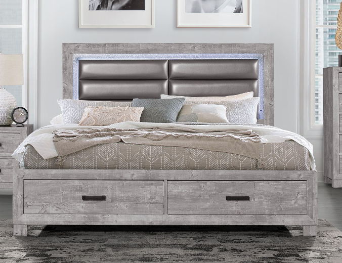 Rover - King Bed - Gray
