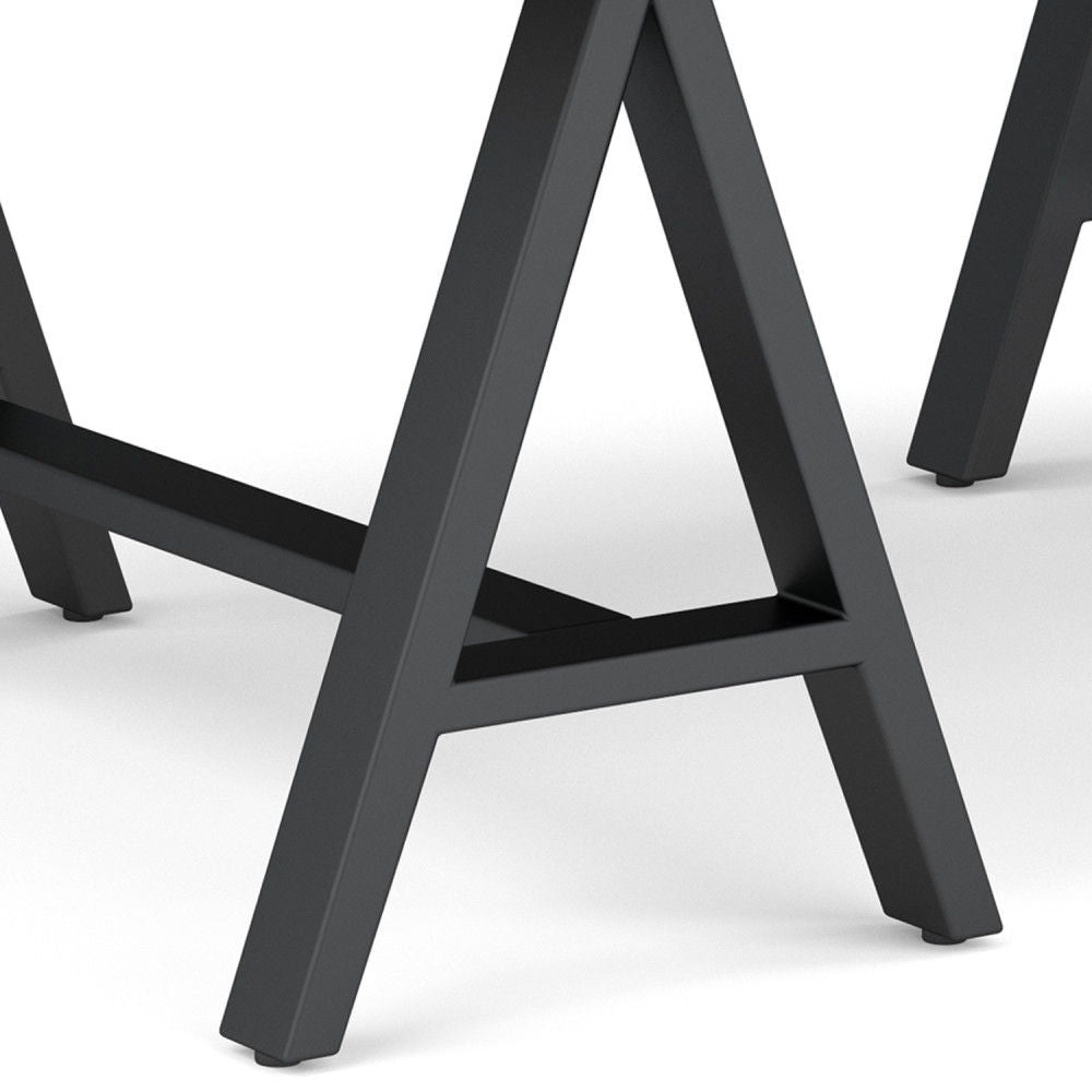 Sawhorse - Solid Walnut Veneer And Metal Coffee Table - Walnut