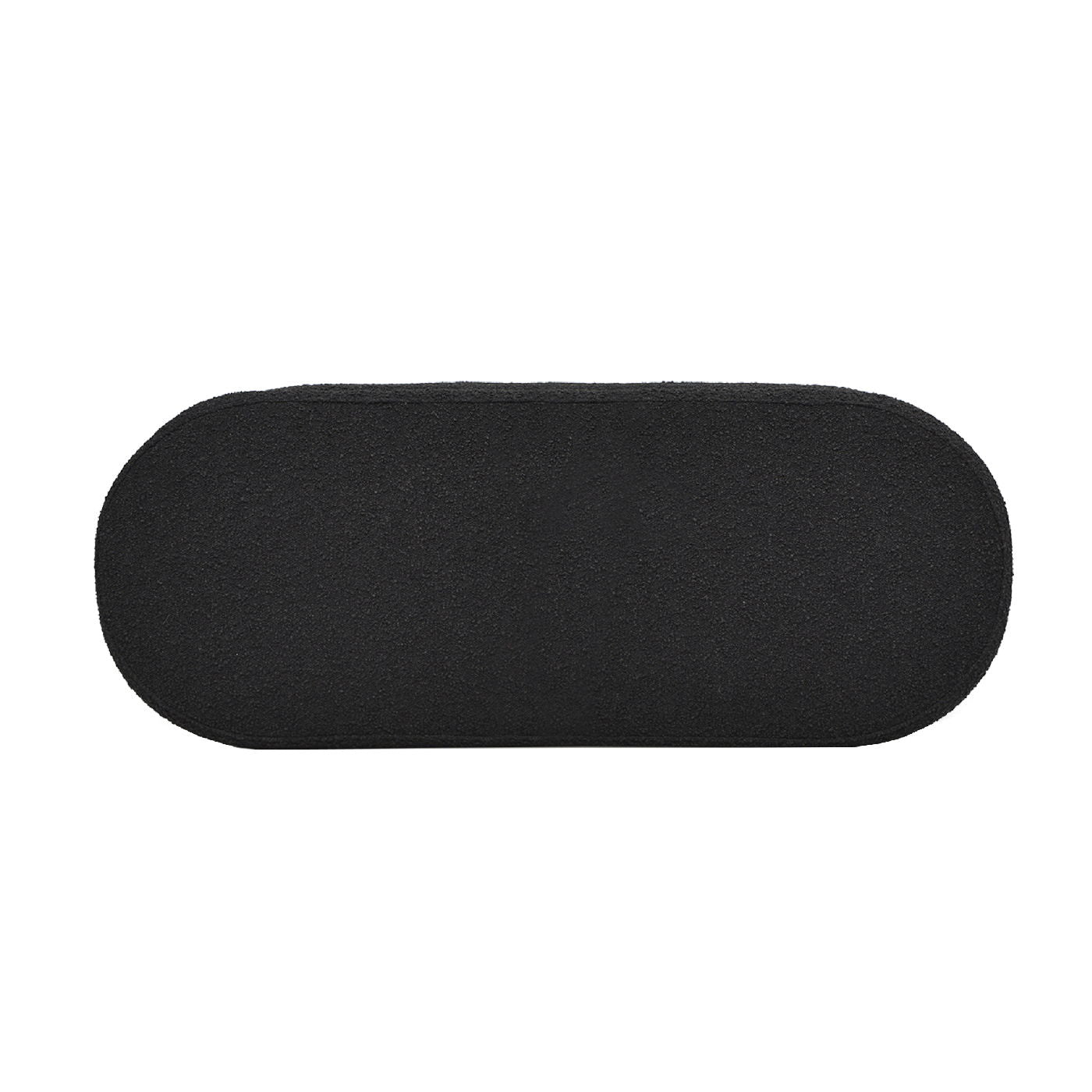 Fuji - Upholstered Oval Storage Bench - Ebony Black