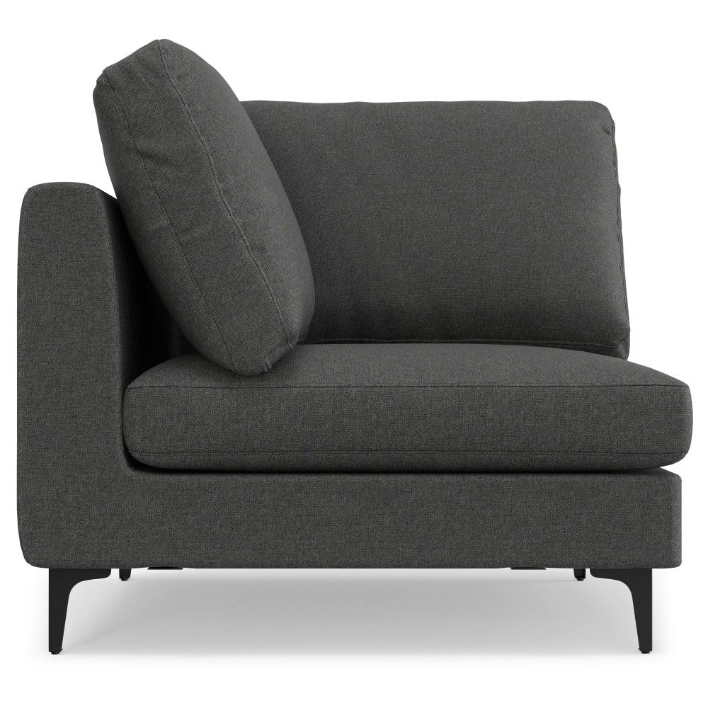 Ava - Mid Century Corner Sectional Sofa - Gray