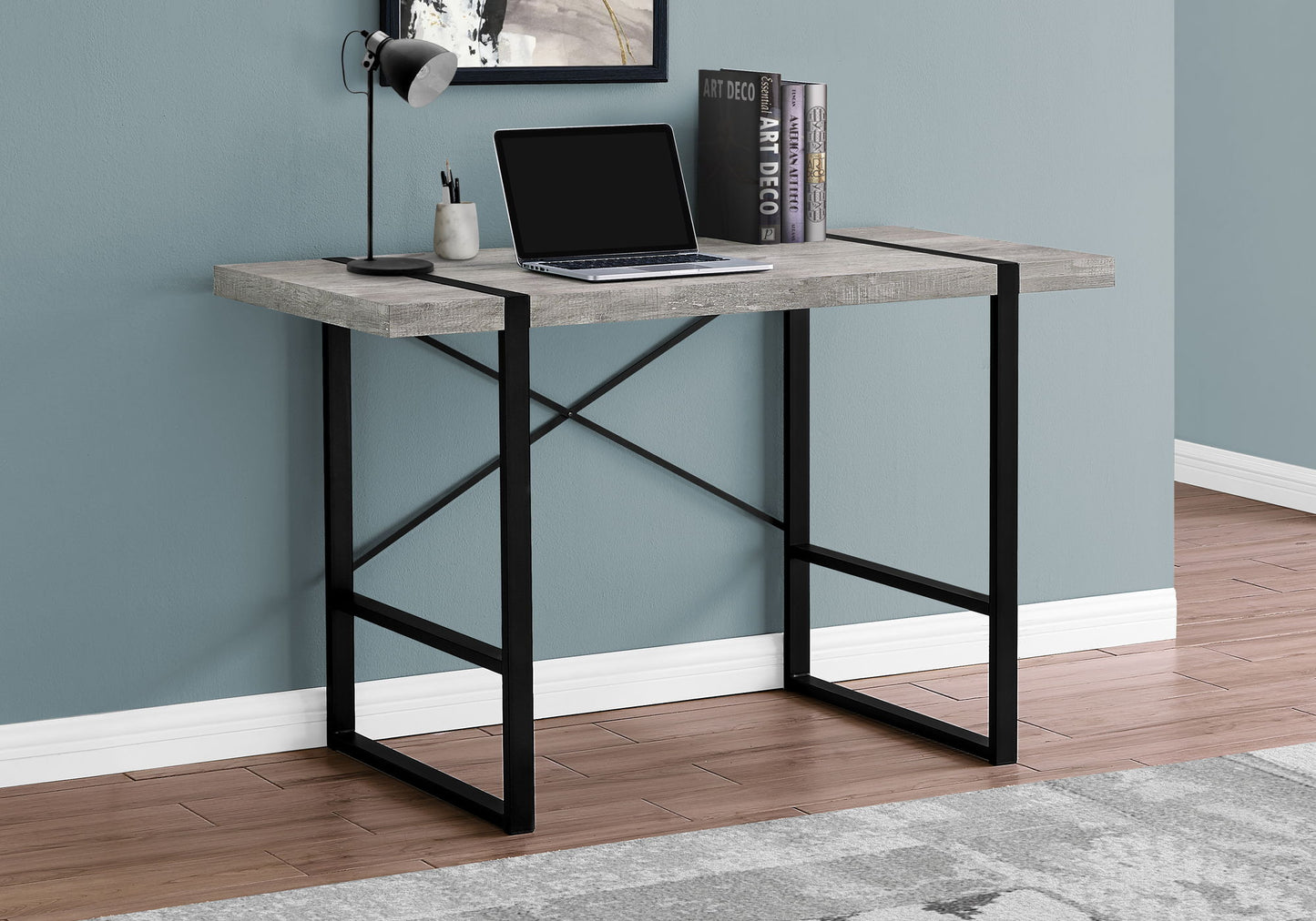 Computer Desk For Home Office, Laptop, Versatile Placement - Gray