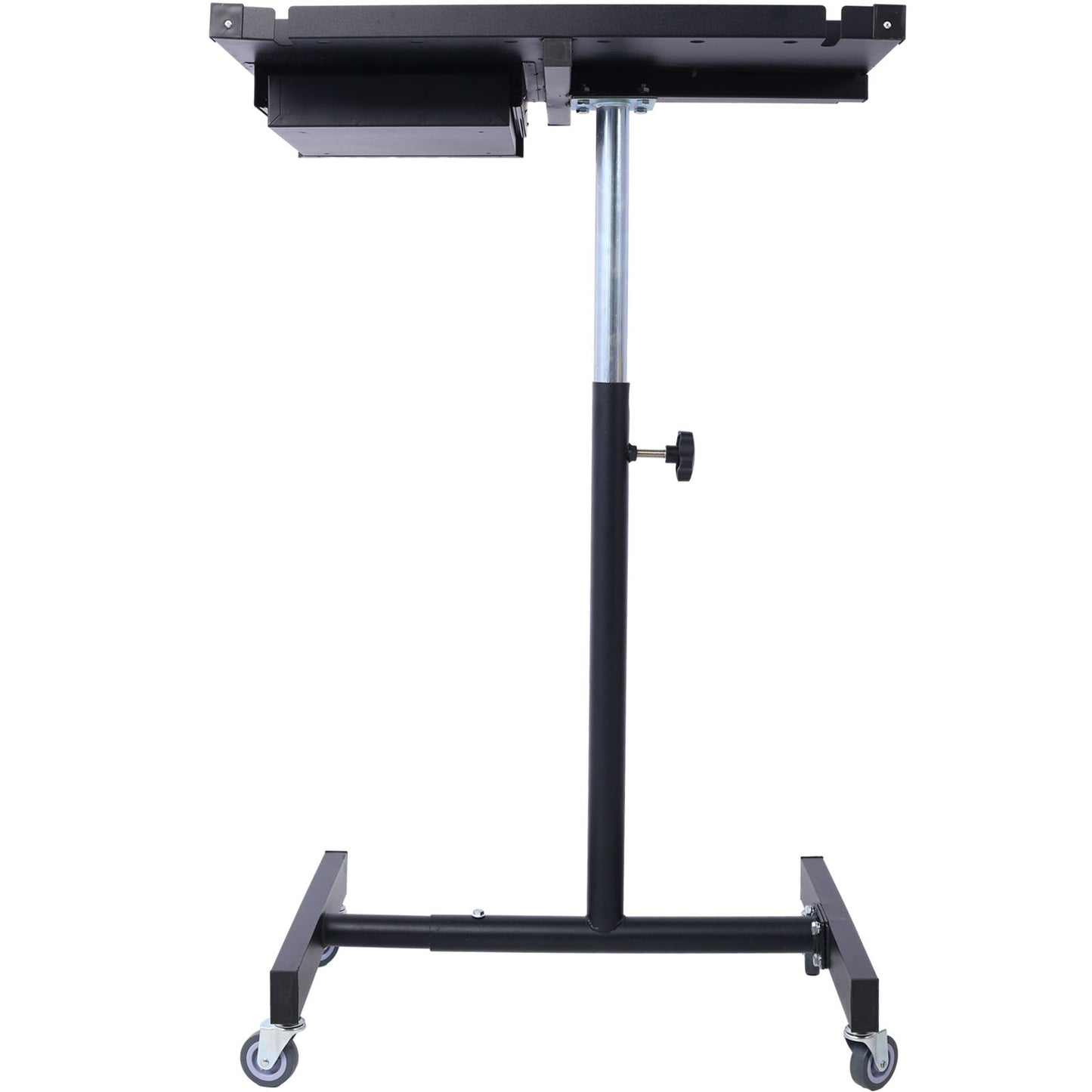 Adjustable Tear Down Work Table With Drawer For Garages, Repair Shops, And Diy, Portable, (4) 2.5" Swivel Casters, 220 Pound Capacity, Rubber Corners, Heavy Duty Steel - Black