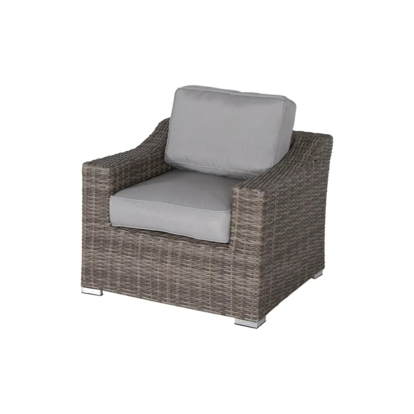 Modern 8 Person Outdoor Seating Group With Cushions - Gray Mix