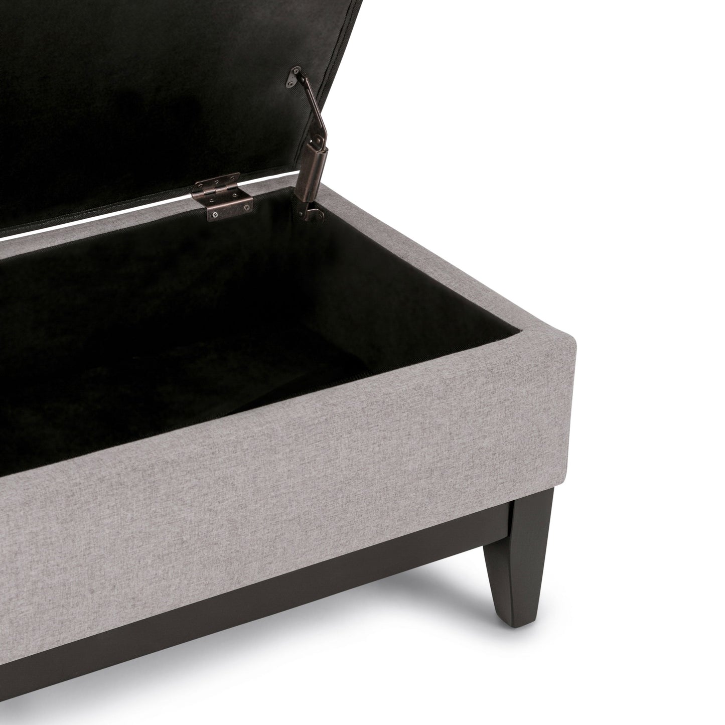 Oregon - Storage Ottoman Bench With Tray - Cloud Gray
