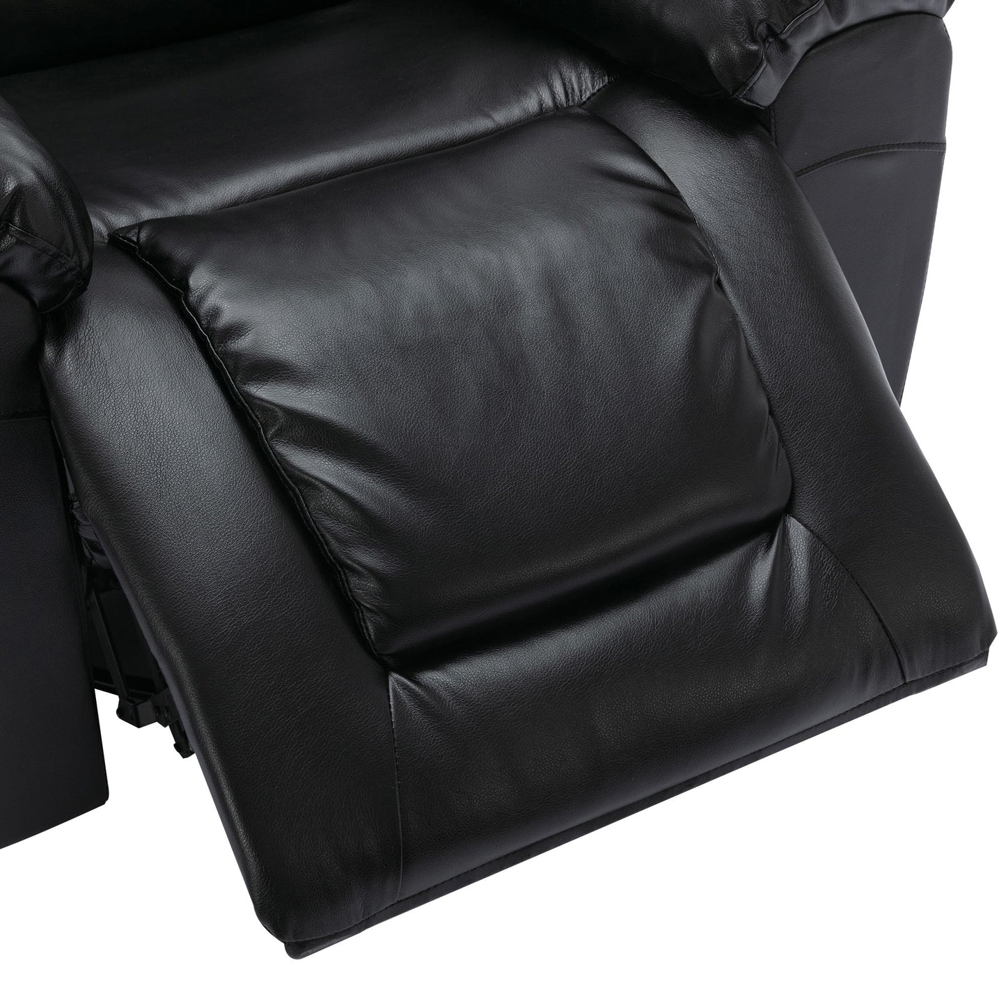 2 Seater Home Theater Recliner Manual Recliner Chair With A Storage Box And Two Cup Holders For Living Room - Black