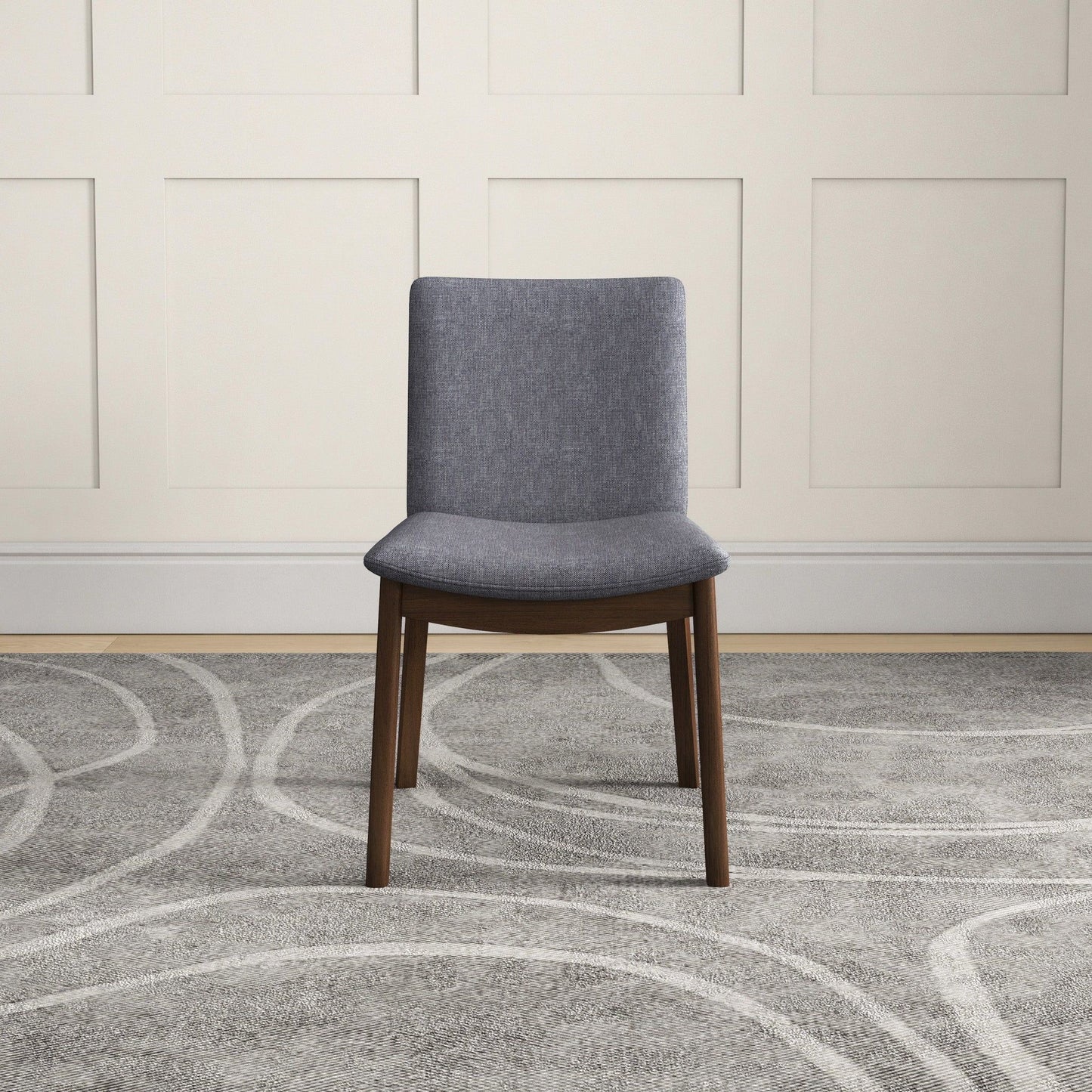 Laura - Mid-Century Modern Solid Wood Dining Chair (Set of 2) - Gray