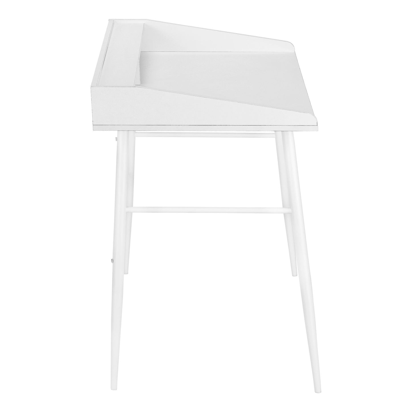 Computer Desk For Home Office, Laptop, Storage Shelves, Convenient Design - White