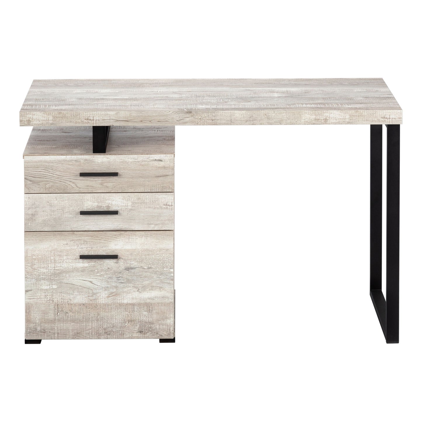 Computer Desk For Home Office, Laptop, Left, Right Set - Up, Storage Drawers - Taupe