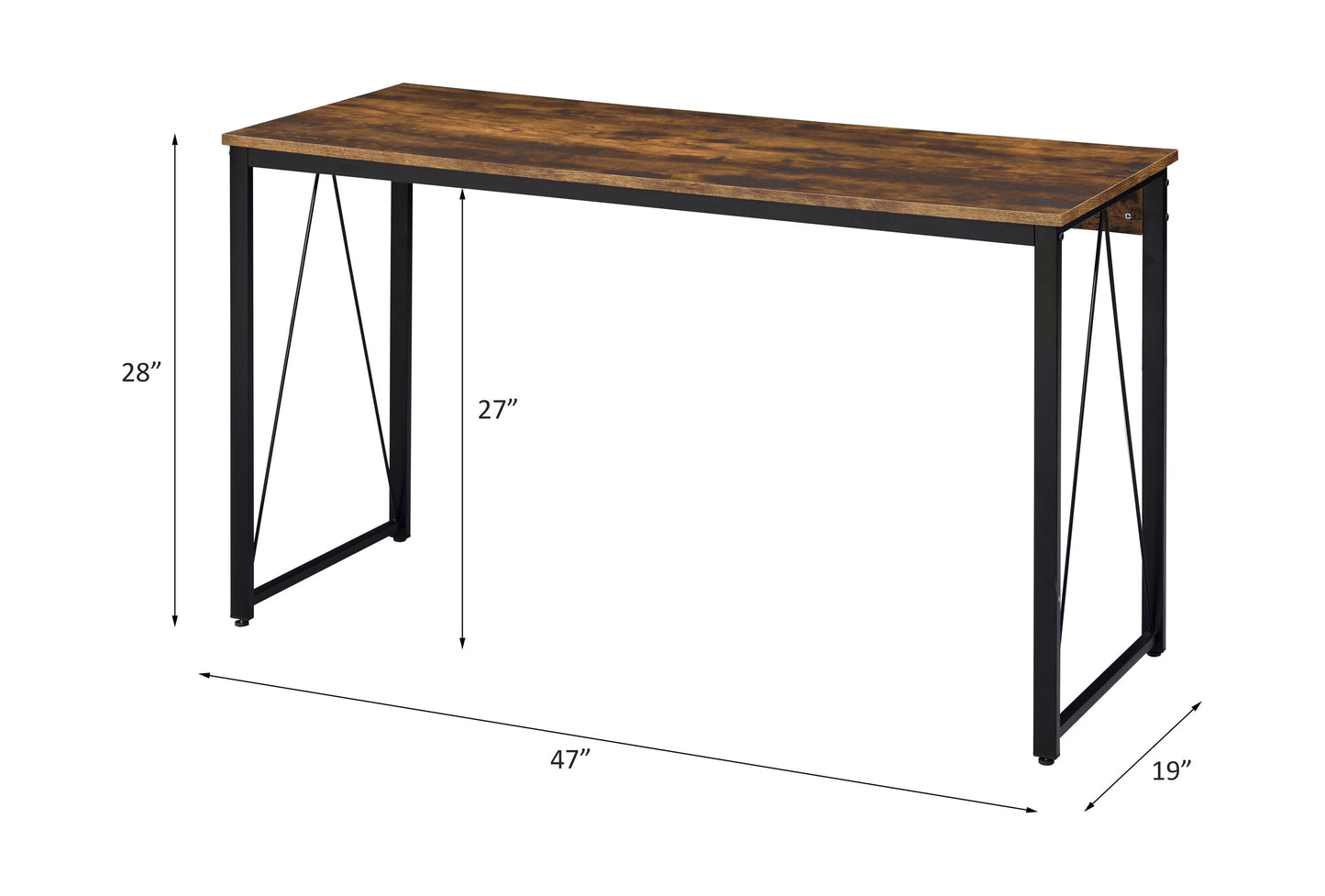 Zaidin - Writing Desk - Weathered Oak / Black
