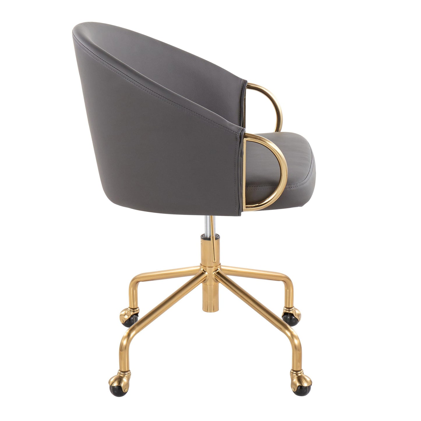 Claire - Contemporary / Glam Task Chair - Gold / Gray