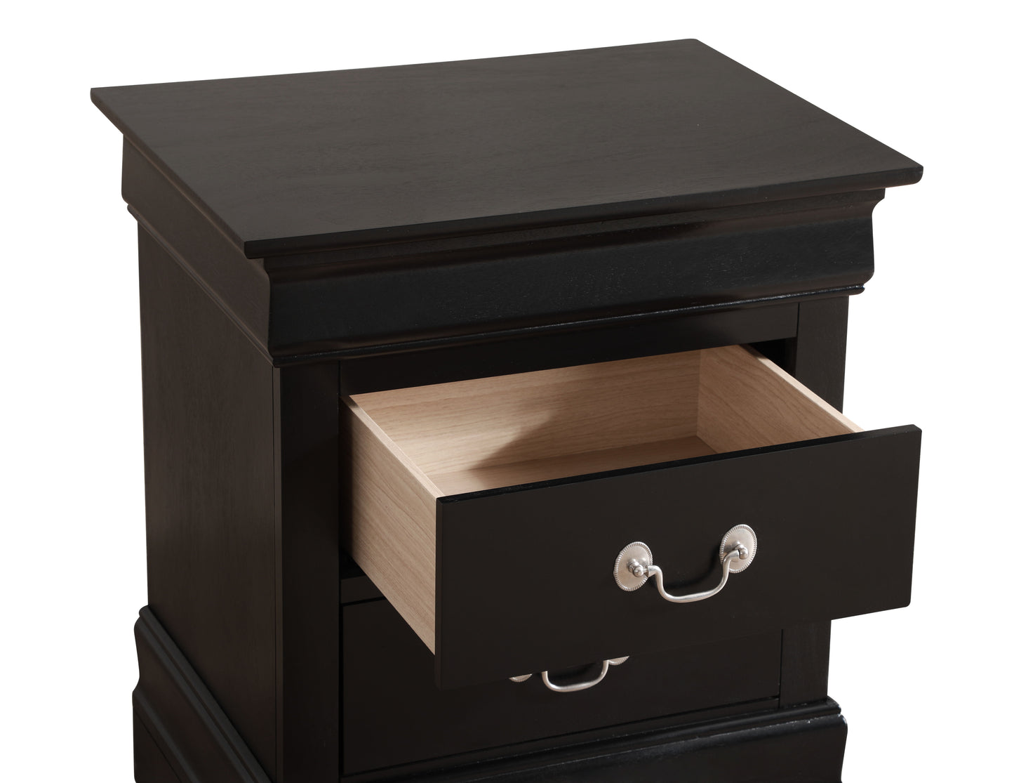 Louis Phillipe - Elegant Nightstand - Black