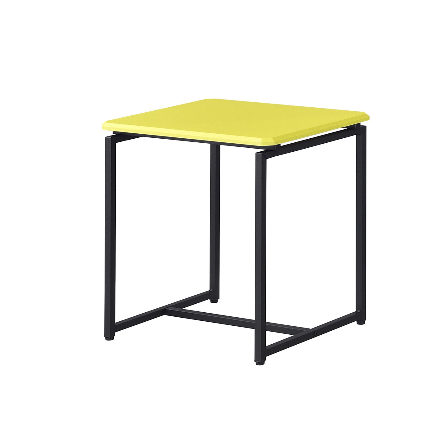 GT - 3 Piece Carbon Fiber Wrap Coffee Table And End Table (Set of 3) - Yellow