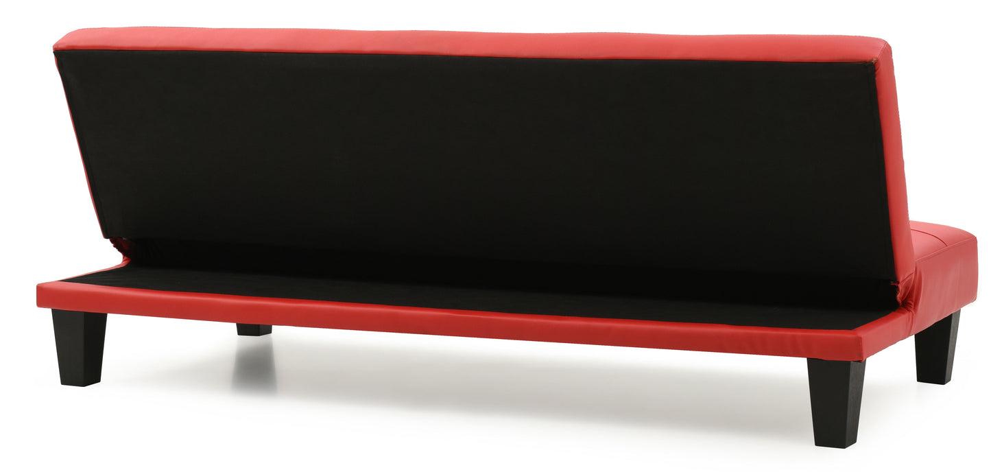 Versatile Contemporary Sofa Bed - Red