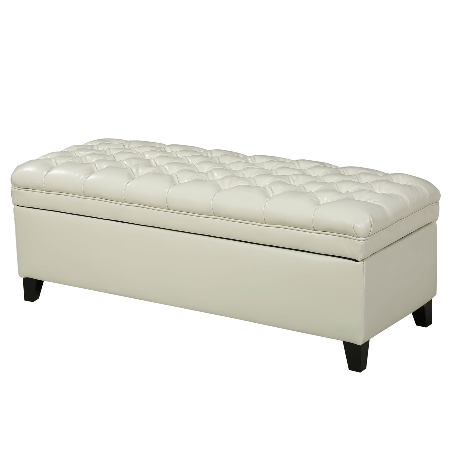 Juliana - Storage Ottoman With Hidden Compartment - Ivory