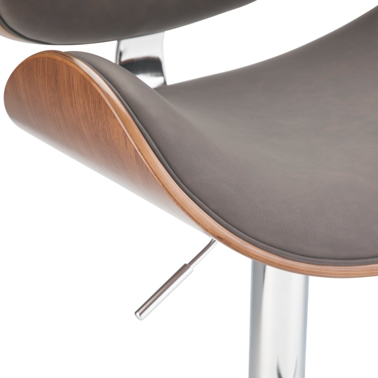 Marana - Bentwood Adjustable Swivel Bar Stool - Distressed Brown