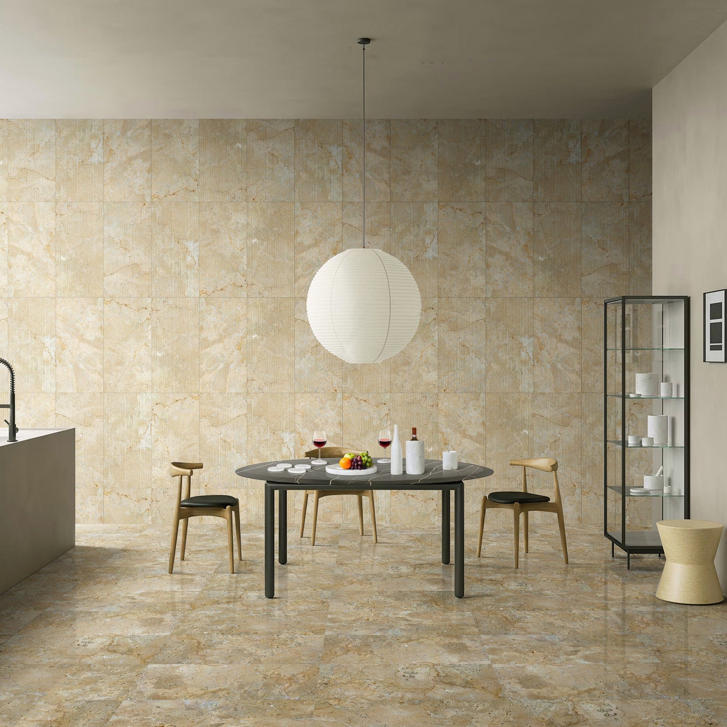 Luxury Natural Marble Dining Room Accessories Set, 10 Pieces, Elegant Natural Stone - White