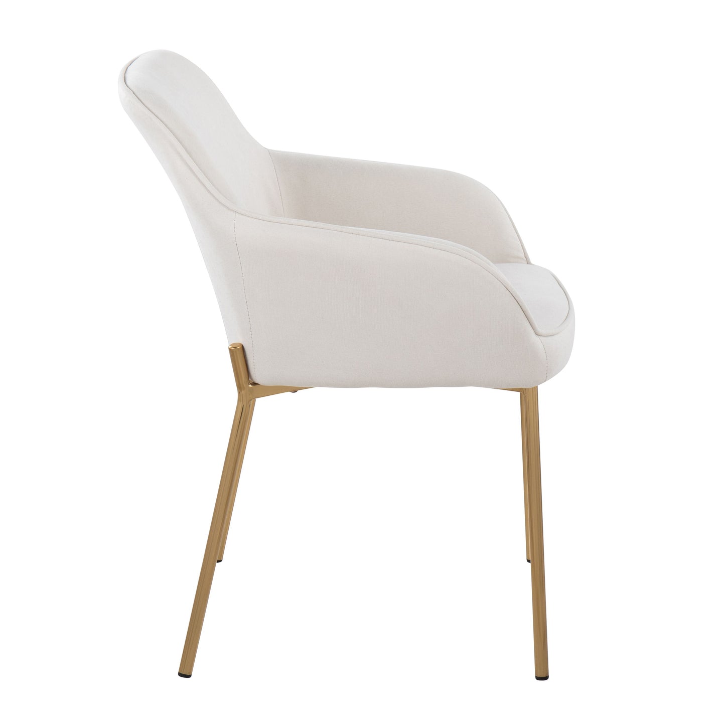 Daniella - Contemporary Dining Chair (Set of 2) - Cream / Gold