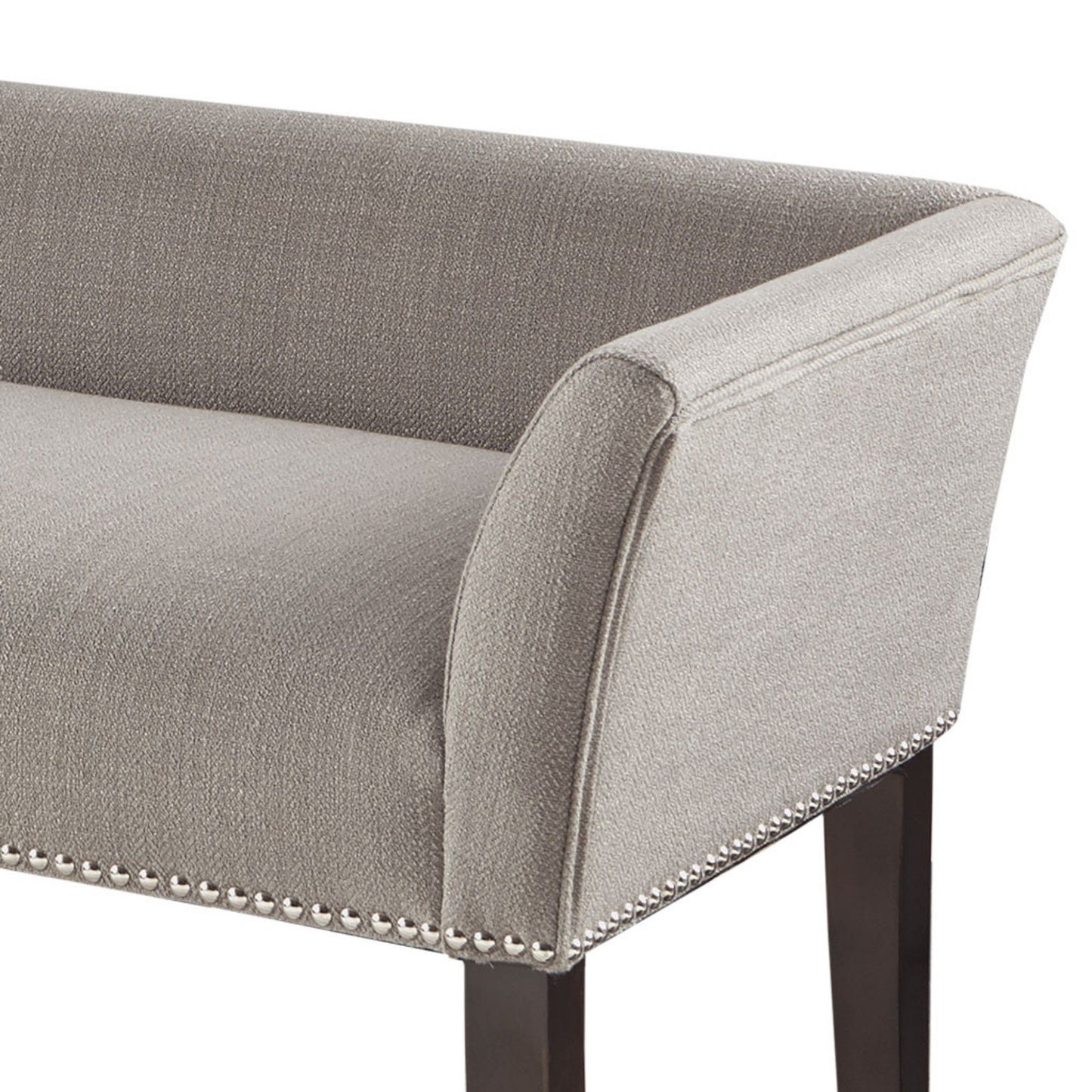 Modern Design The Bench Upholstered Solid Wood - Gray