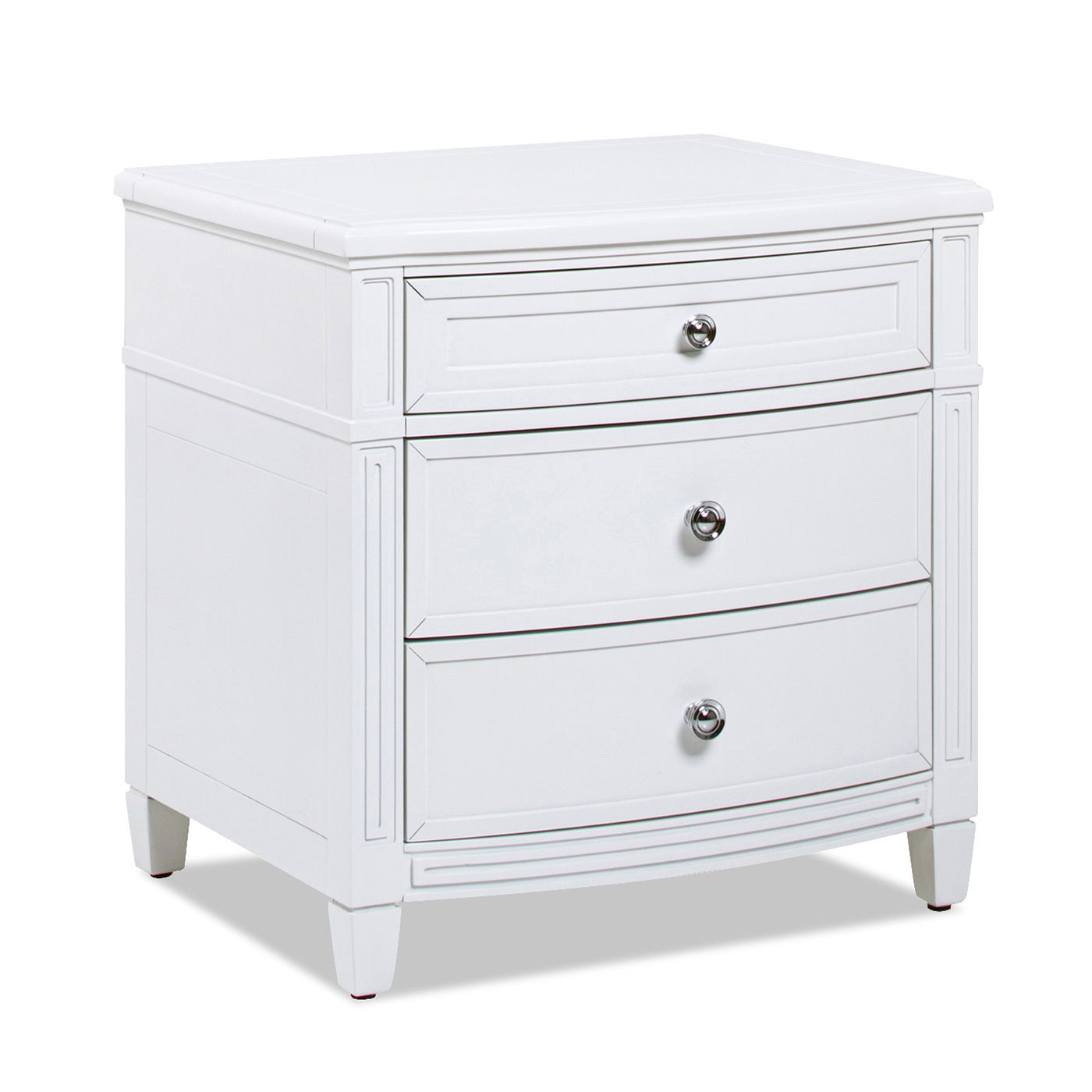 Dauphin - 3 Drawer Accent End Table - Gray Cashmere