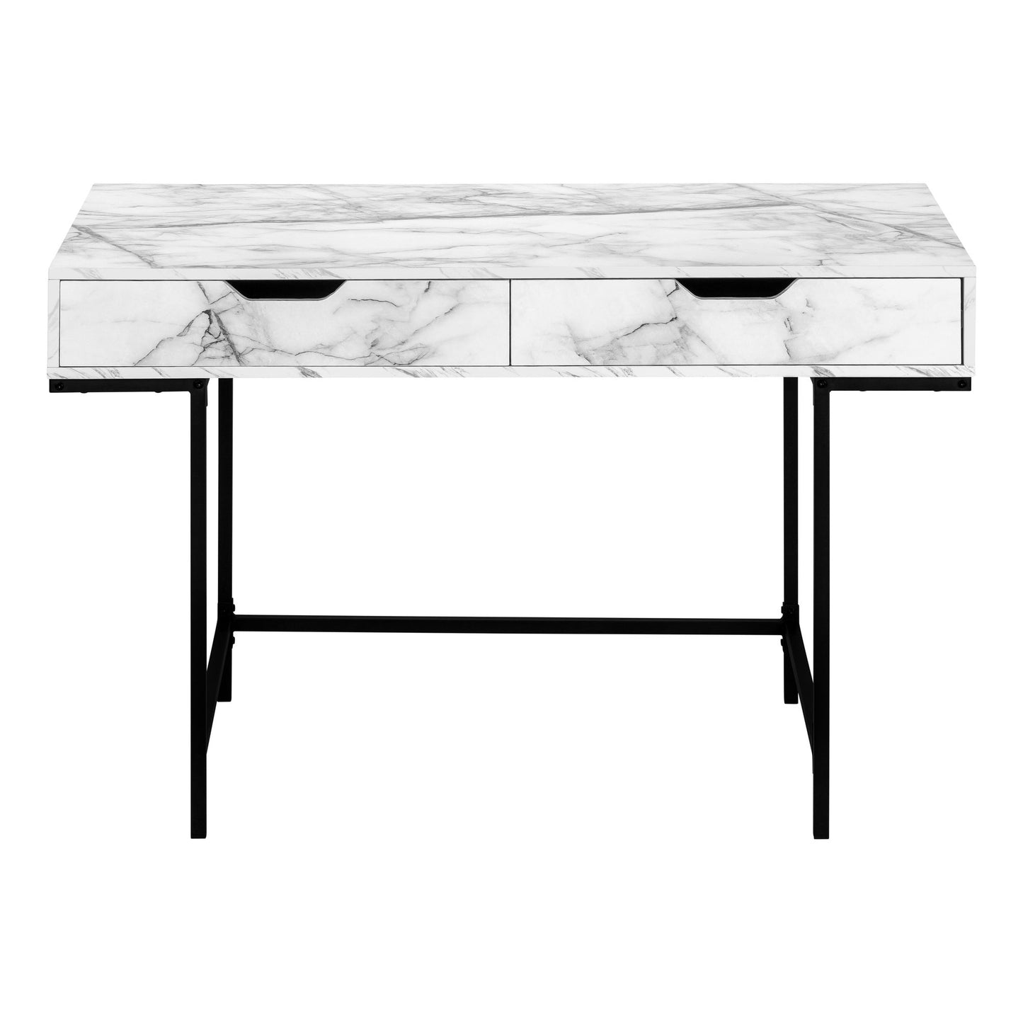Computer Desk For Home Office, Laptop, Storage Drawers, Elegant Design - White