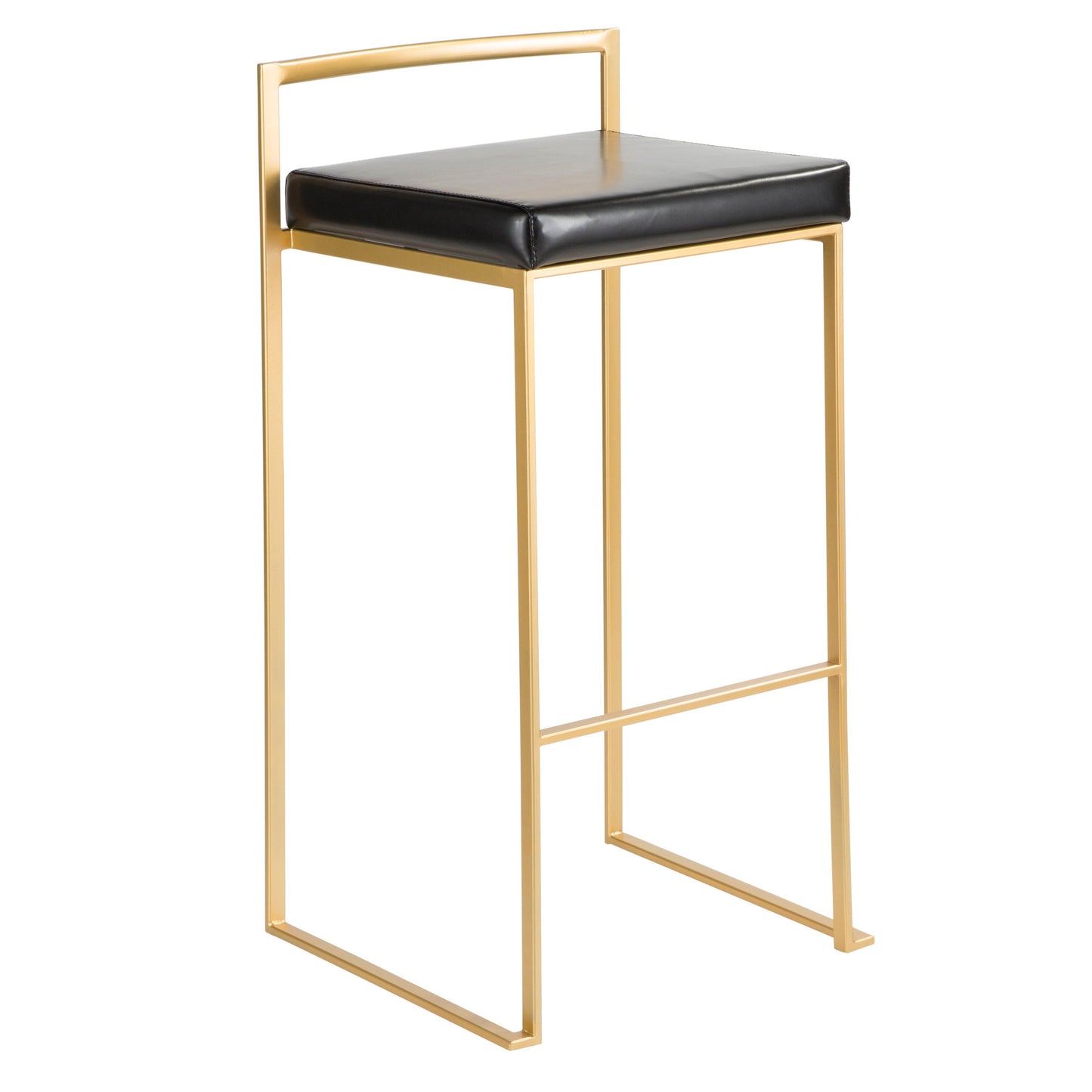 Fuji - Contemporary / Glam Barstool (Set of 2) - Gold / Black