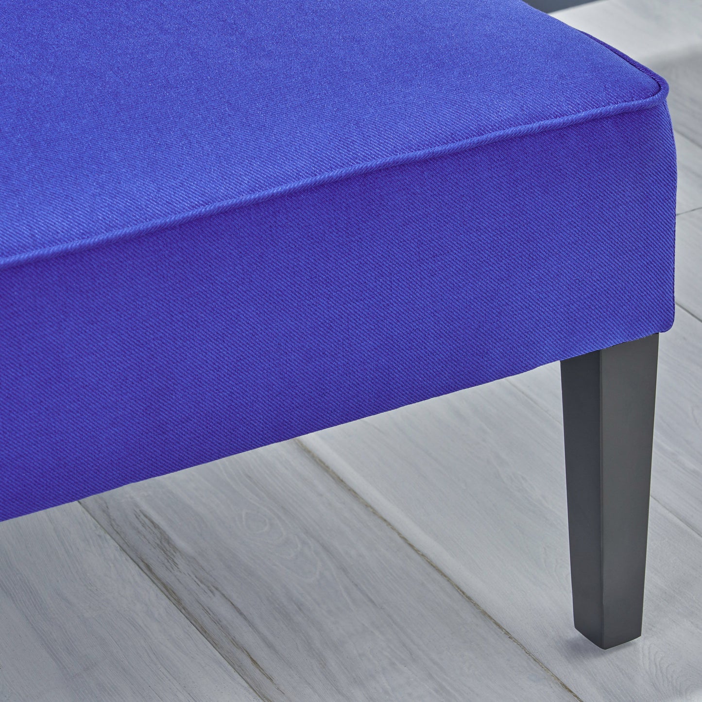 Contemporary Loveseat With Upholstered Fabric And Birch Wood Legs - Navy Blue