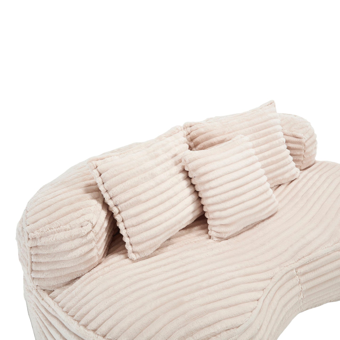 Bean Bag Sofa Lazy Sofa Comfort Lounger High Back Chair For Adults And Kids, Indoor & Outdoor - Beige