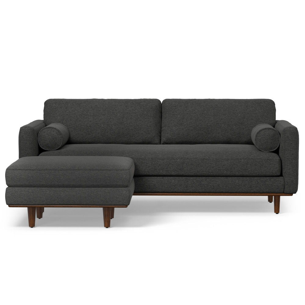 Morrison - Sofa And Ottoman Set - Charcoal Gray
