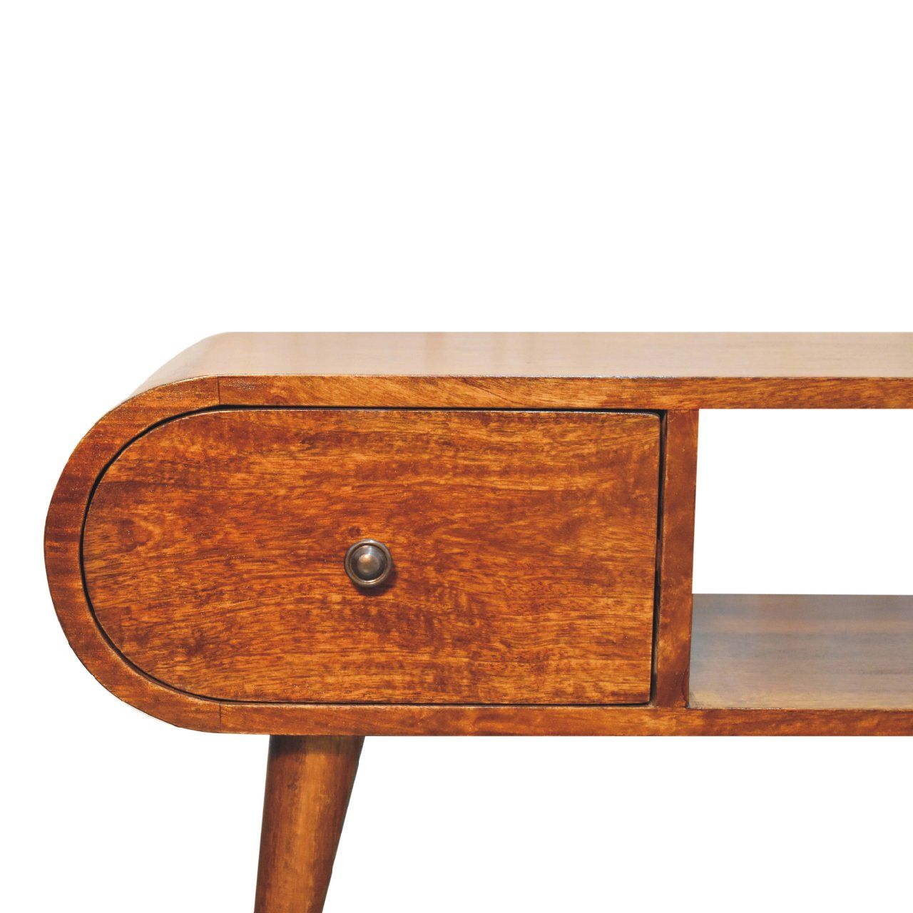 Circular TV Unit - Chestnut